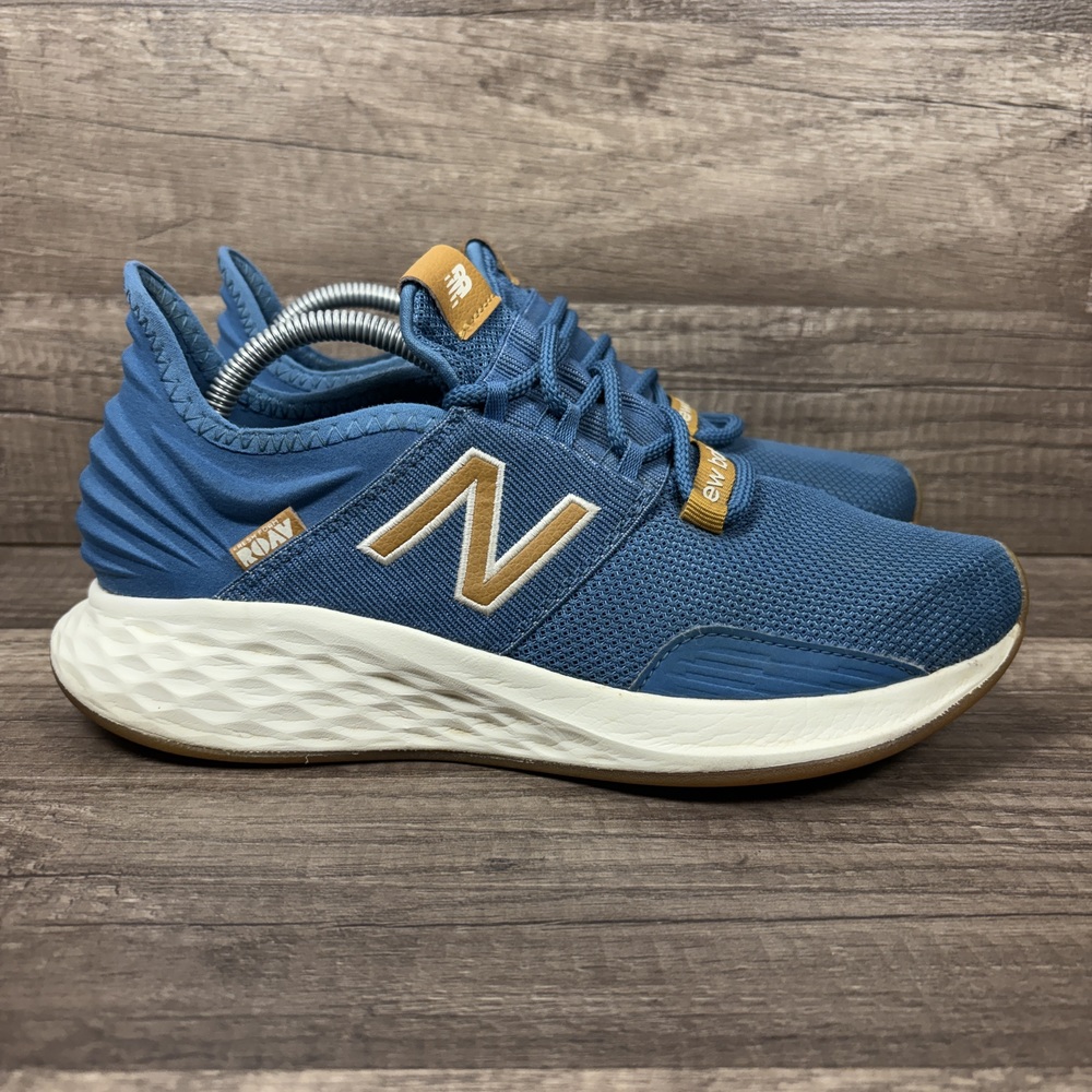 New Balance Fresh Foam Roav Blue Brown Womens US Size 8 WROAVBL Running Shoes